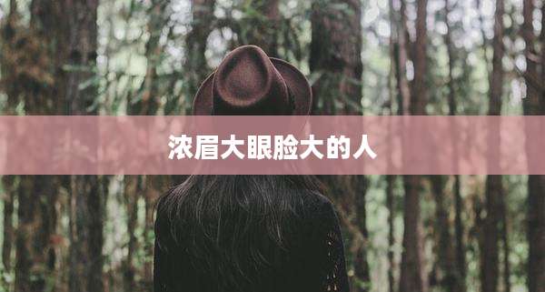 浓眉大眼脸大的人
