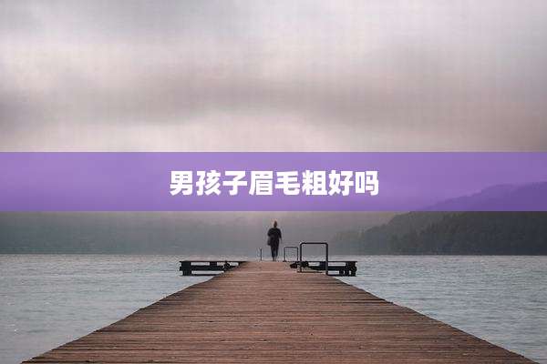 男孩子眉毛粗好吗