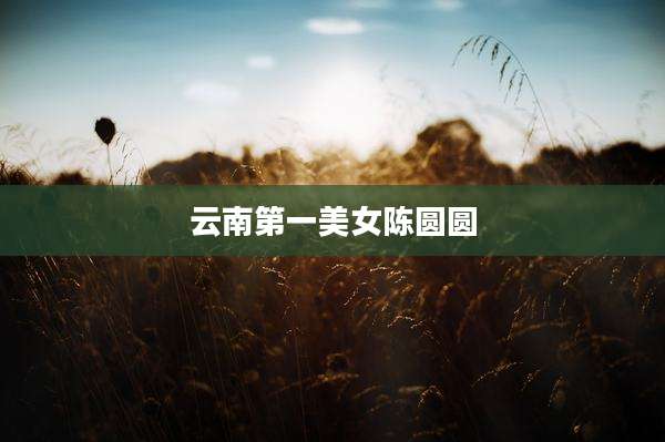 云南第一美女陈圆圆