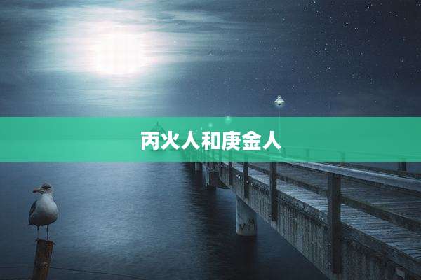 丙火人和庚金人