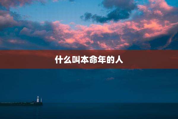 什么叫本命年的人