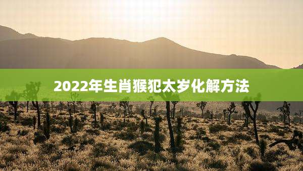 2022年生肖猴犯太岁化解方法