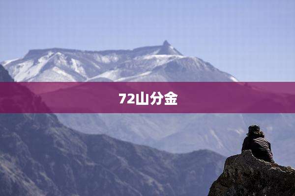 72山分金