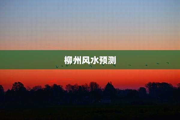 柳州风水预测