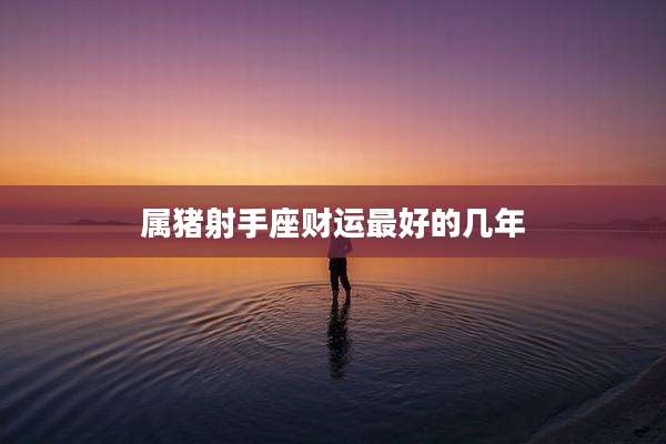 属猪射手座财运最好的几年