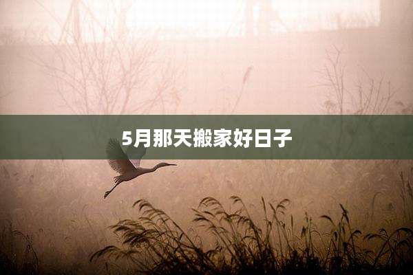 5月那天搬家好日子