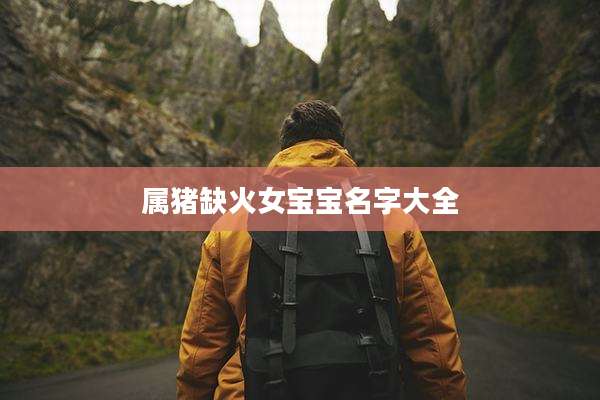 属猪缺火女宝宝名字大全