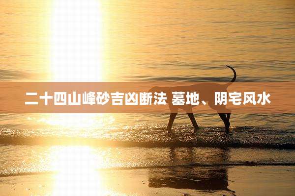 二十四山峰砂吉凶断法 墓地、阴宅风水
