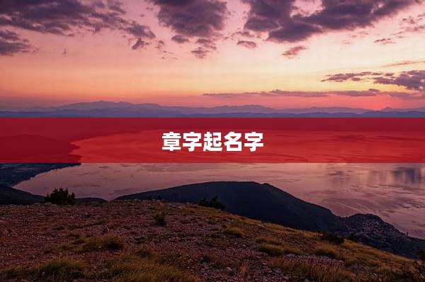 章字起名字