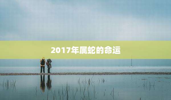 2017年属蛇的命运