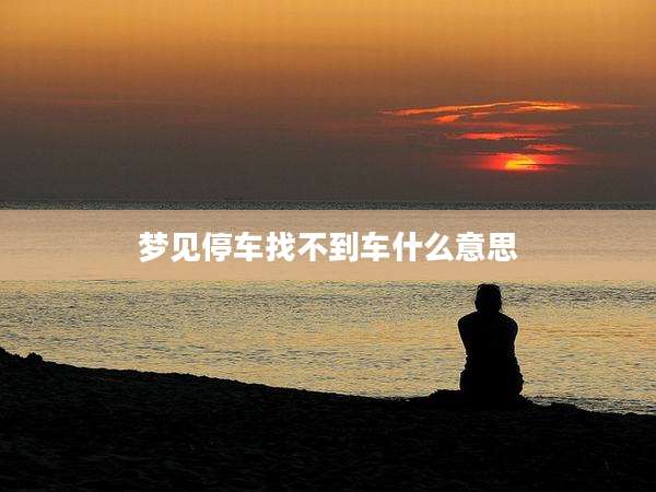 梦见停车找不到车什么意思