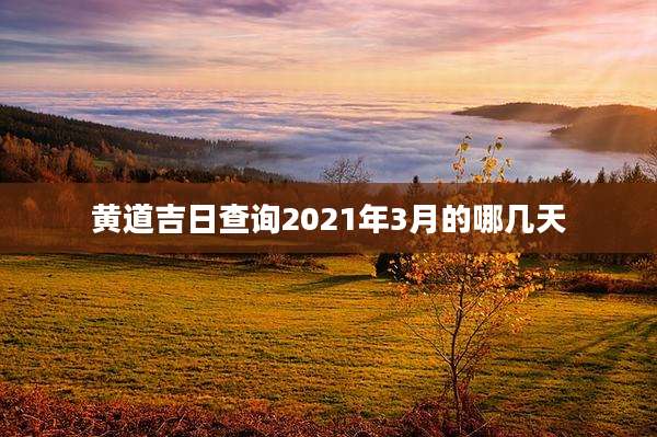 黄道吉日查询2021年3月的哪几天