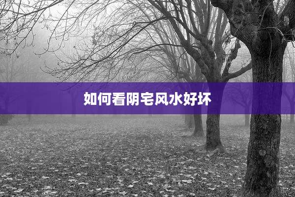 如何看阴宅风水好坏