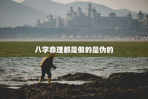八字命理都是假的是伪的