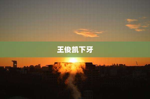 王俊凯下牙