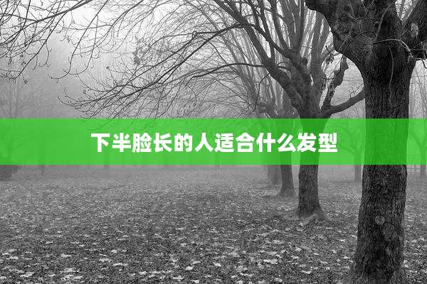 下半脸长的人适合什么发型