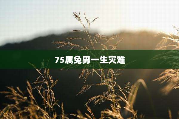 75属兔男一生灾难