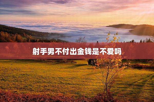 射手男不付出金钱是不爱吗