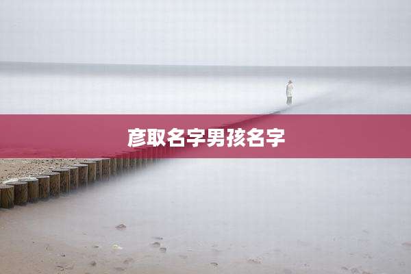 彦取名字男孩名字