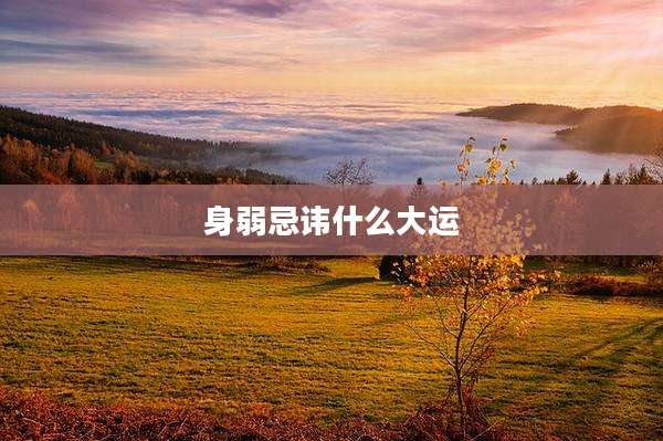 身弱忌讳什么大运