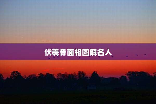 伏羲骨面相图解名人
