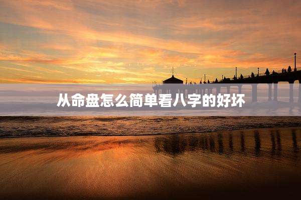 从命盘怎么简单看八字的好坏
