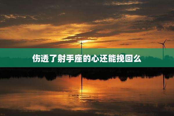 伤透了射手座的心还能挽回么