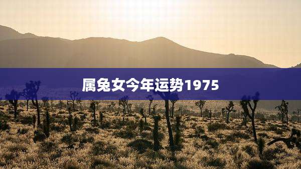 属兔女今年运势1975