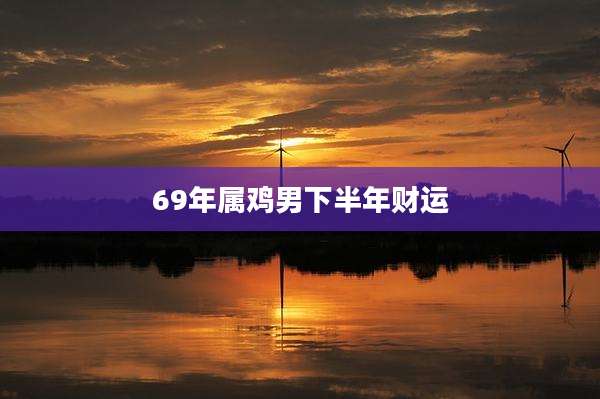 69年属鸡男下半年财运