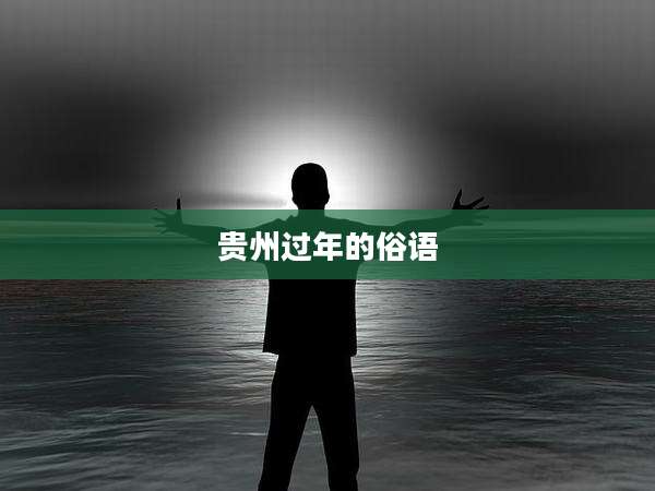 贵州过年的俗语