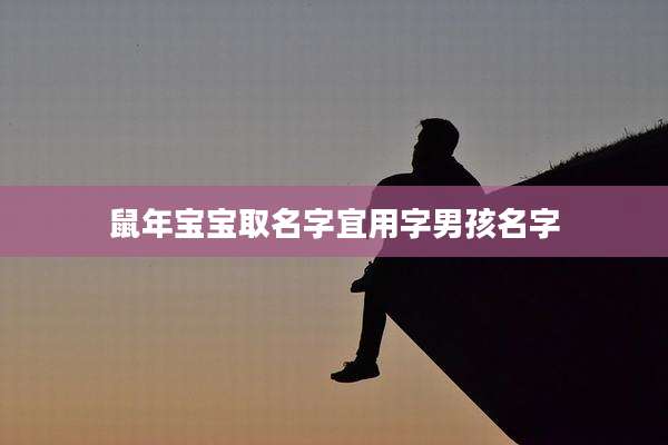 鼠年宝宝取名字宜用字男孩名字