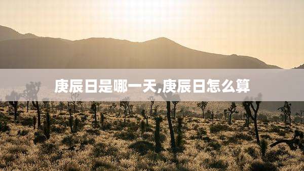 庚辰日是哪一天,庚辰日怎么算