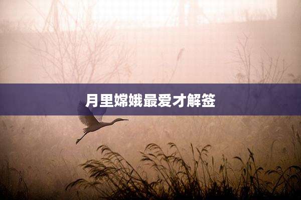 月里嫦娥最爱才解签