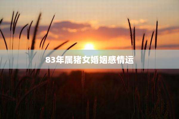 83年属猪女婚姻感情运