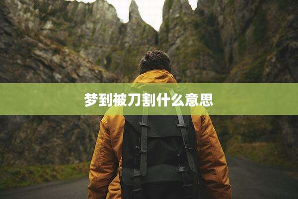 梦到被刀割什么意思