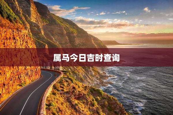 属马今日吉时查询