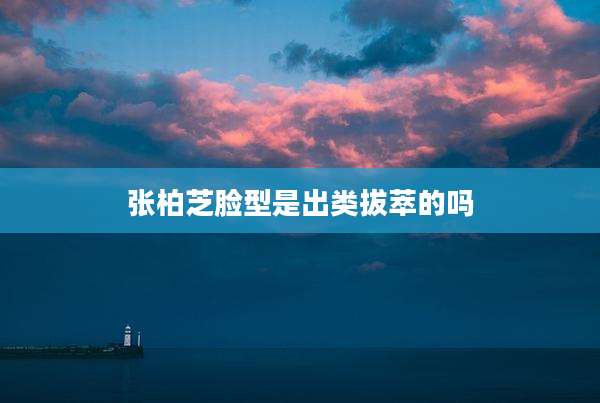 张柏芝脸型是出类拔萃的吗