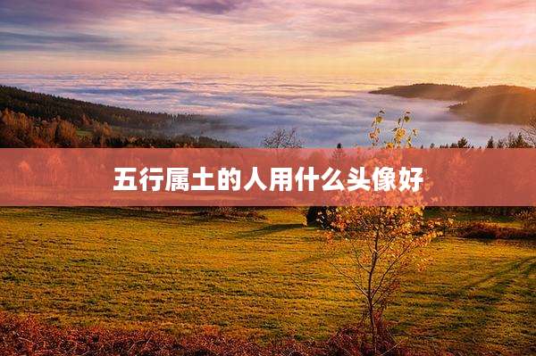 五行属土的人用什么头像好