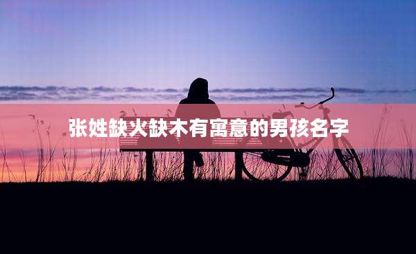 张姓缺火缺木有寓意的男孩名字
