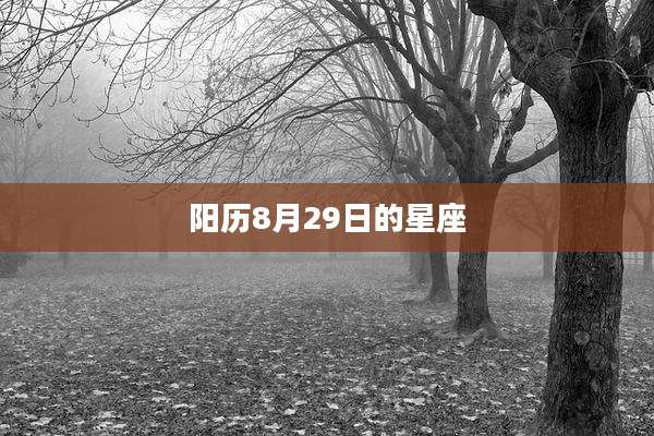 阳历8月29日的星座