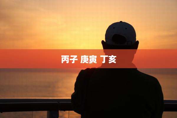 丙子 庚寅 丁亥