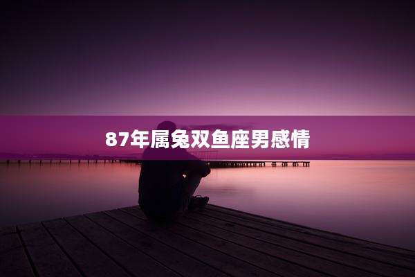 87年属兔双鱼座男感情