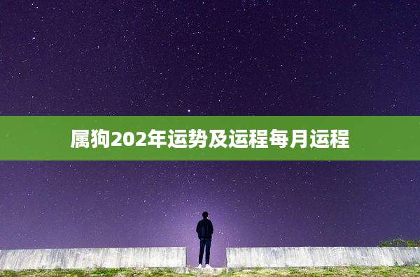 属狗202年运势及运程每月运程