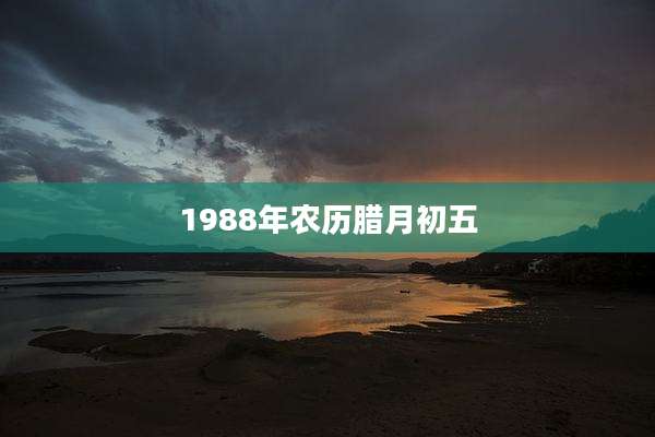 1988年农历腊月初五