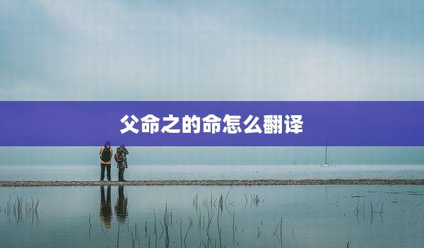 父命之的命怎么翻译