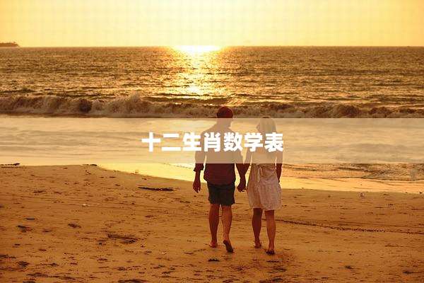 十二生肖数学表