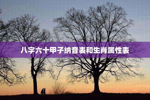 八字六十甲子纳音表和生肖属性表