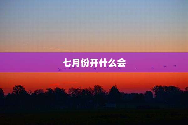 七月份开什么会