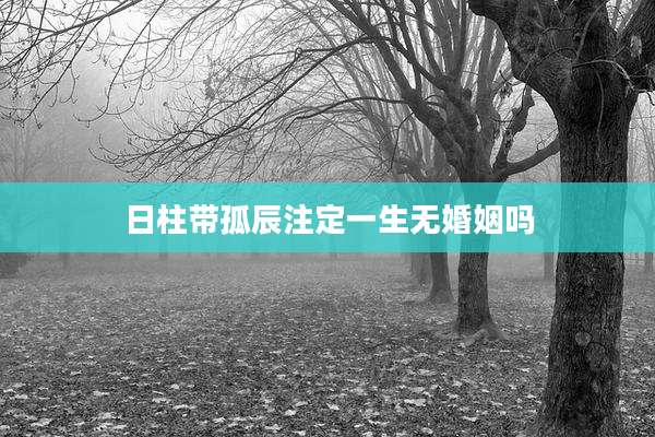 日柱带孤辰注定一生无婚姻吗