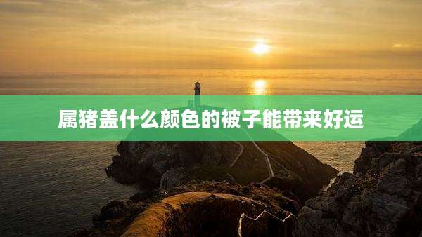 属猪盖什么颜色的被子能带来好运